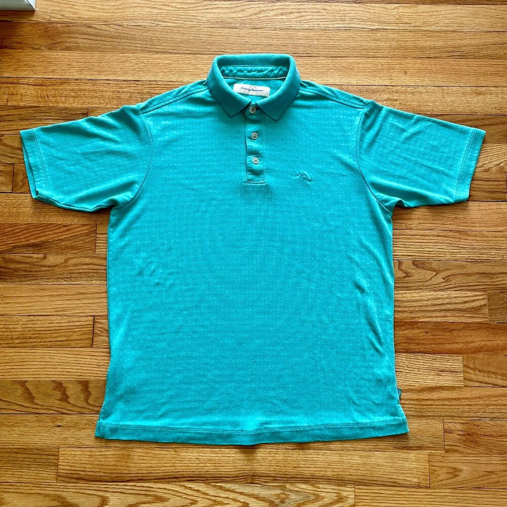 Tommy Bahama Teal Short Sleeve Polo Size Small